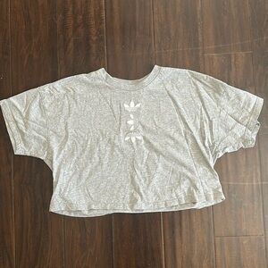 Adidas boxy crop top t shirt